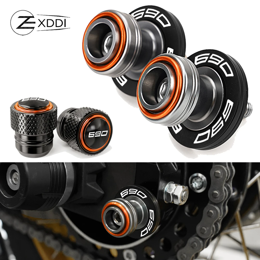 

For KTM 690 SMC Duke 690 DUKE690 690SMC SMC R 2008-2022 2023 2024 Motorcycle Swingarm Spools Slider Stand Screws Valve Caps