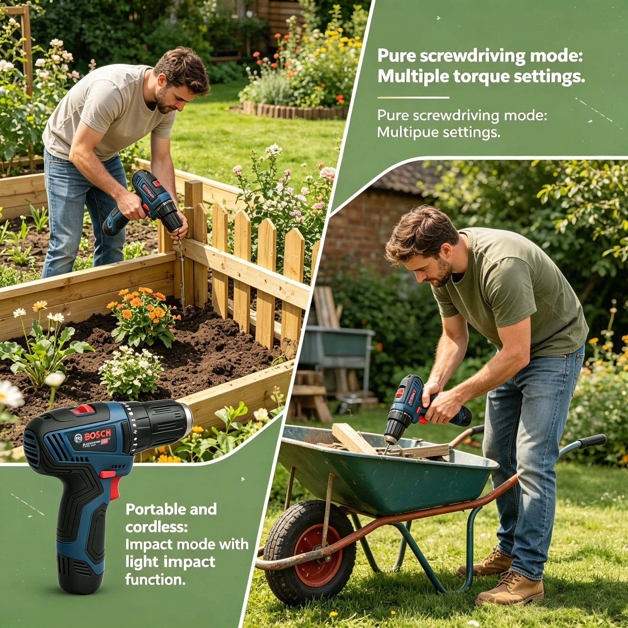Bosch Professional GSB 12V-30 Cordless Impact Drill, Lightweight Handheld Power Tool with 20 Torque Settings