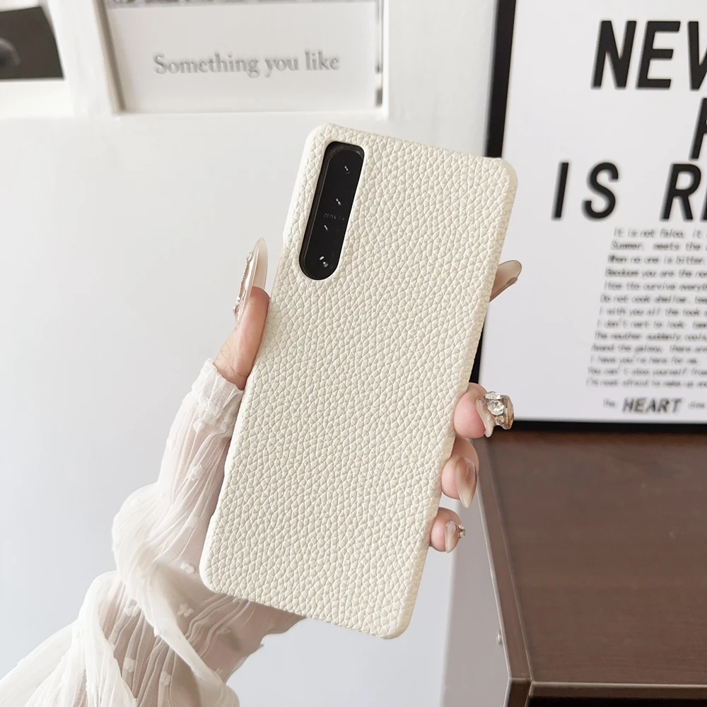 Litchi Pattern PU Leather Hard Case For Sony Xperia 10 5 V ACE III 10 Ⅳ VI Lightweight Shockproof Cover