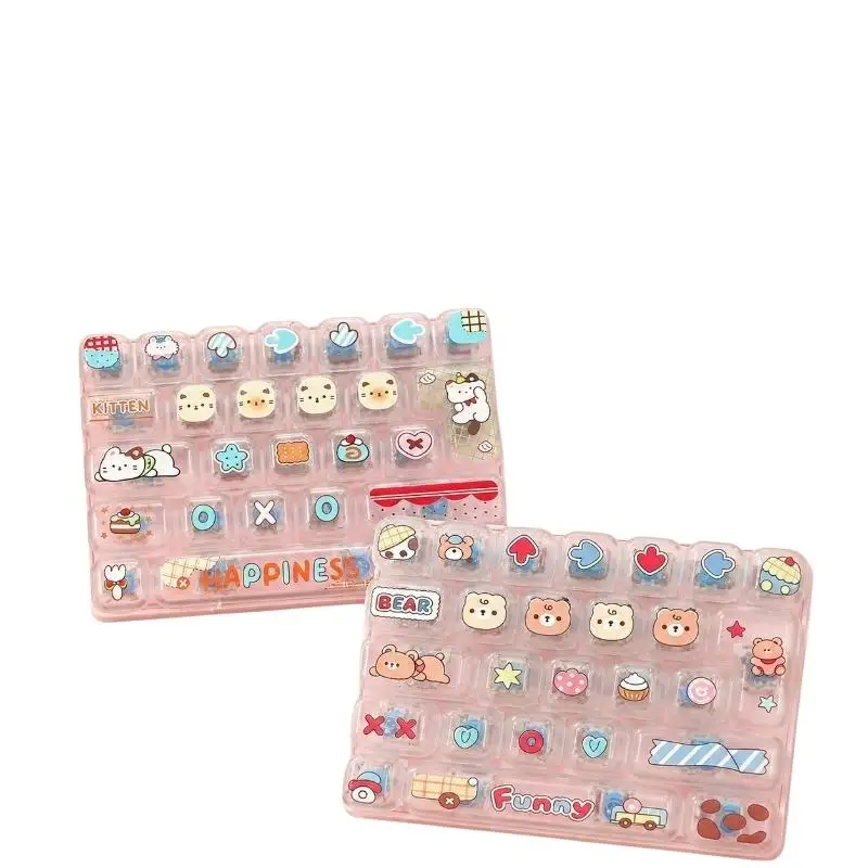 26-Gitter-Tastenkappen-Clicker Anti-Stress-Fidget-Schlüsselanhänger Mini-Schreibtisch-Dekompressionsknopf für den Einsatz zu Hause, im Büro oder auf Partys – Detail 6