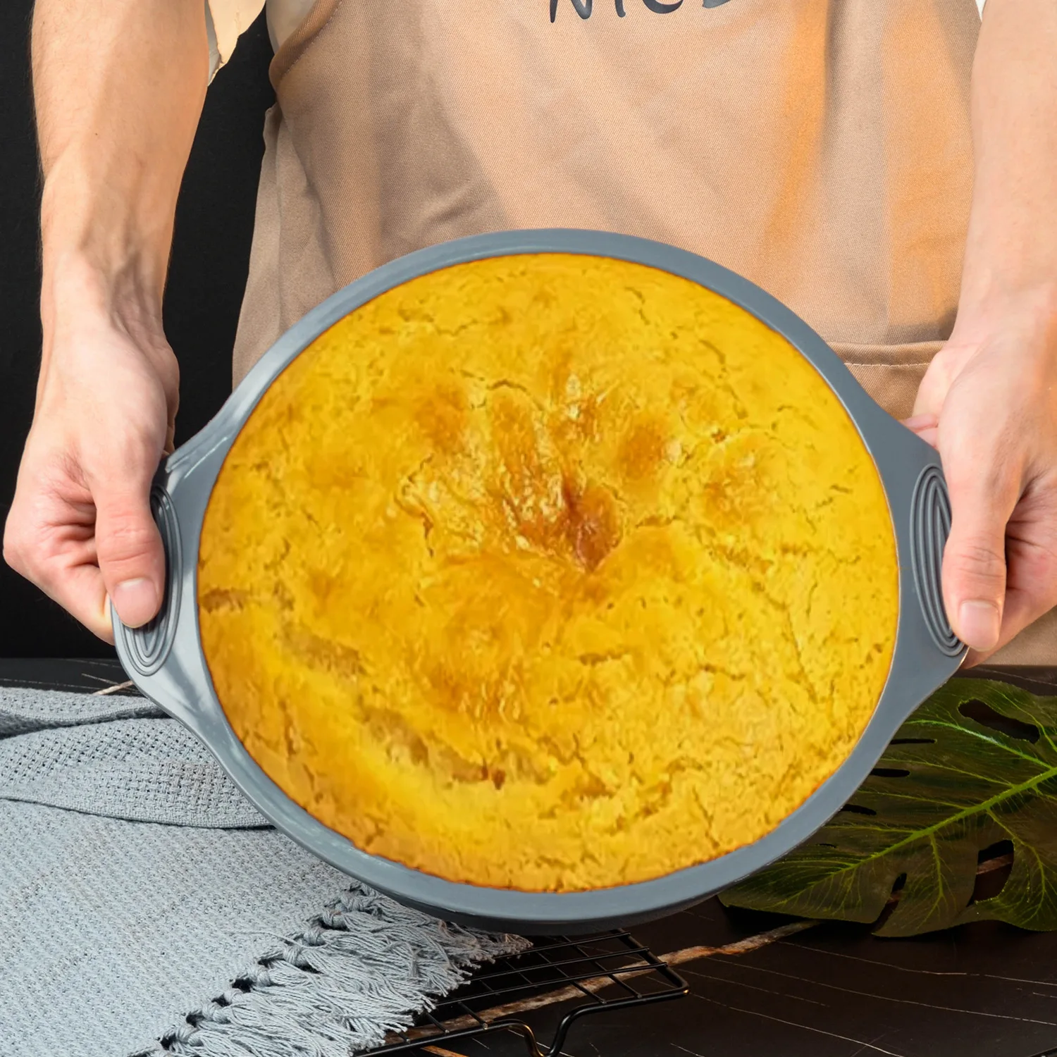 Forma silikonowa do ciasta okrągła 9 cali, nieprzywierająca forma do pieczenia, forma do musu, deserów, ciast, naczynia kuchenne do pieczenia w piekarniku, narzędzia do ciast, babeczek i muffinów.