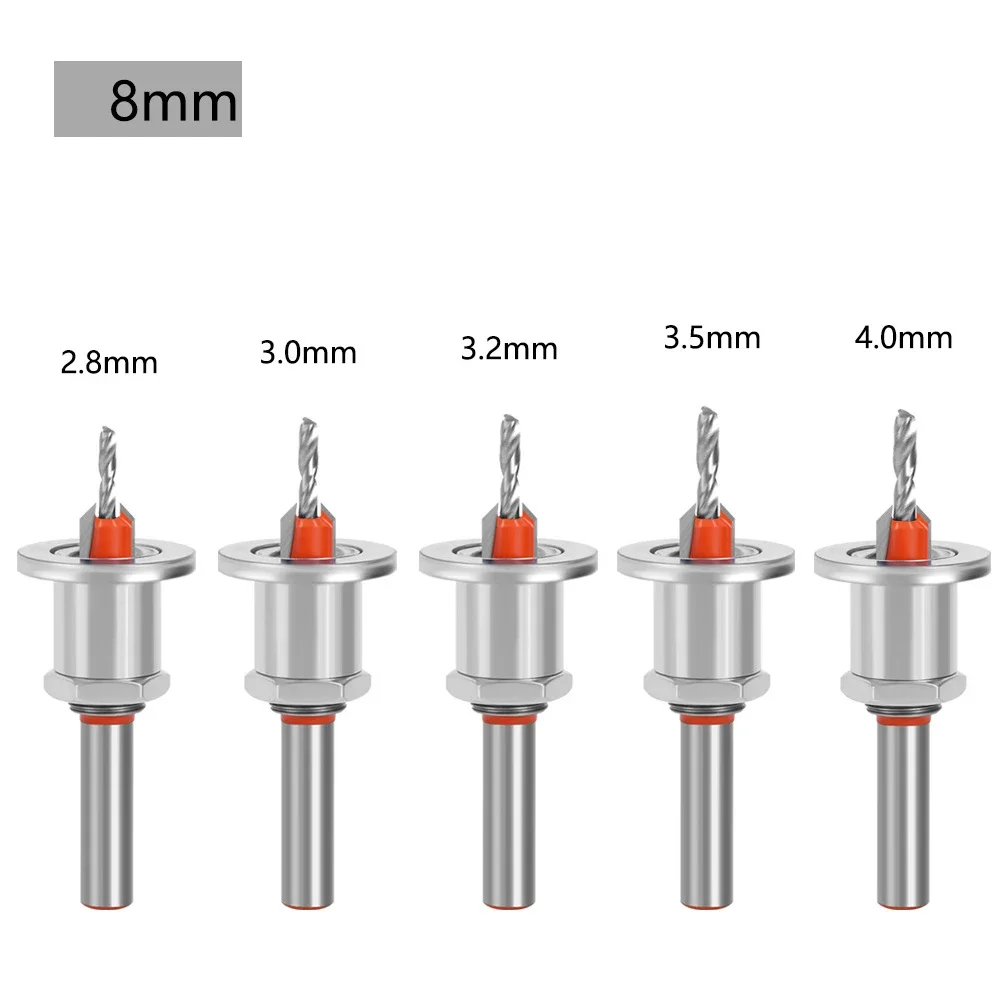 8mm golonka HSS Router do obróbki drewna frezarka frezarka frezarka śruba remonia wiertła koronowe do wiercenia w drewnie