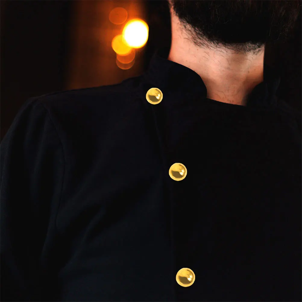 50Pcs Elegant Round Ball Shaped Buttons for Chef Coats Durable Quality Versatile Use Ideal for Uniform Maintenance
