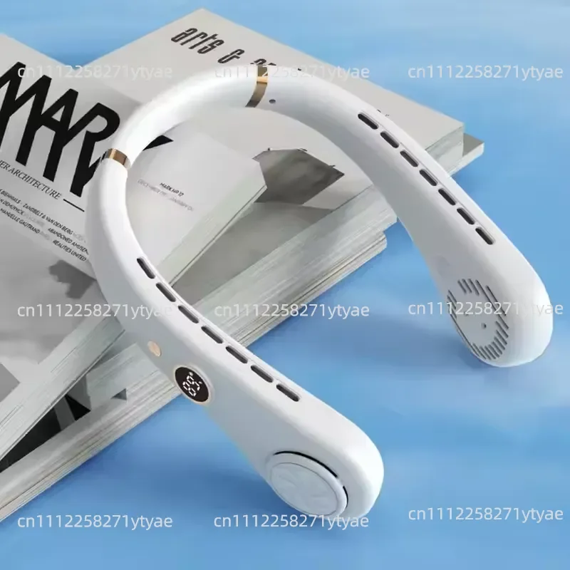 Best Selling Mini Portable Wearable Outdoor Gift Digital Display Small Fan