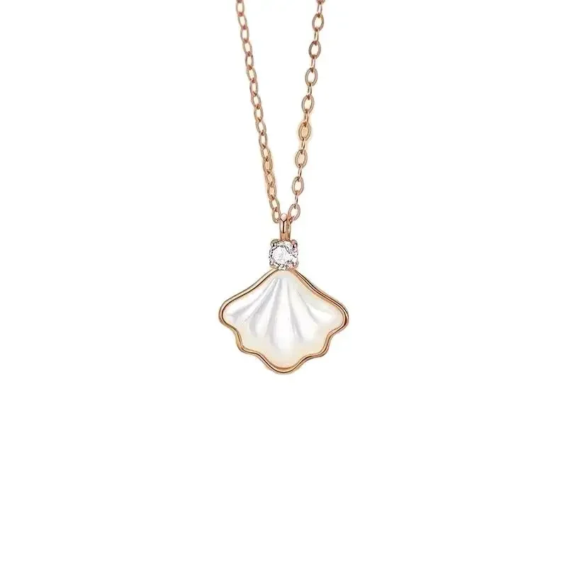 

DSHIJOJ 18K Gold Shell Shape Women Jewelry Set Diamond Inlay Exquisit Design