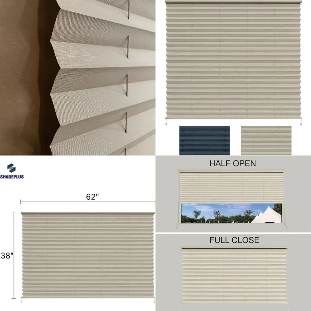 ستائر RV، ظلال مطوية RV، ظلال نافذة RV، ستائر التخييم، ستائر نافذة RV لمقطورات السفر RV نافذة المنزل المتنقل 62 بوصة