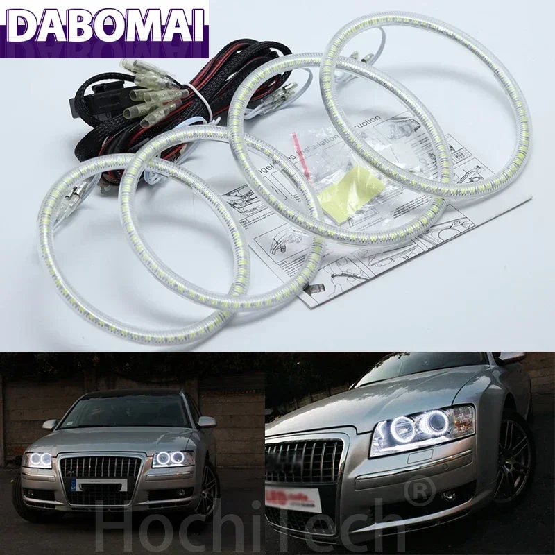

Ultra Bright SMD White LED Angel Eyes 2600LM 12V Halo Ring Kit Daytime Running Light for Audi S8 Second Generation 2002-2009