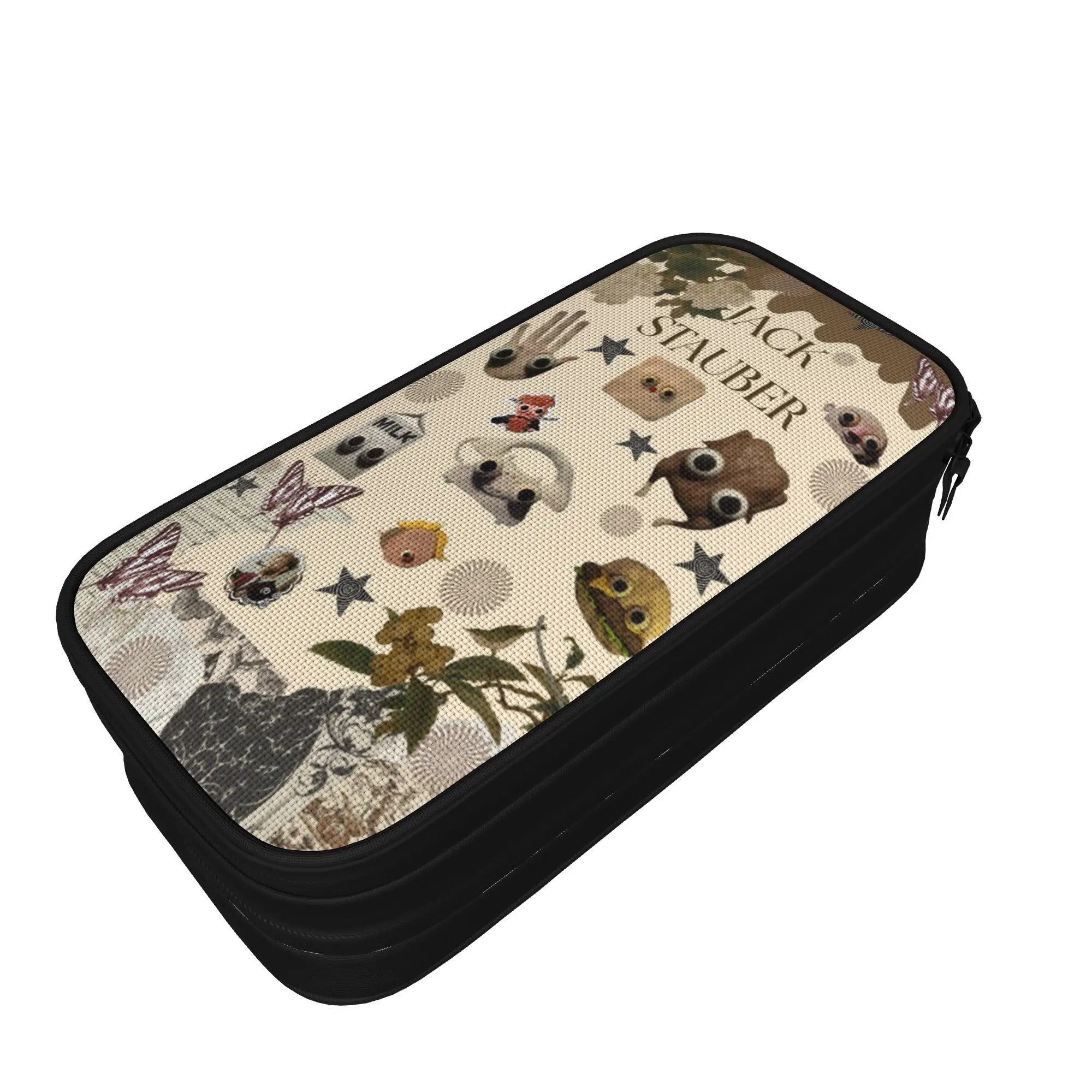 Jack Stauber Mix Pencil Case Creative   Pen Bag Kids Large Storage School Supplies Zipper Pencil Pouch