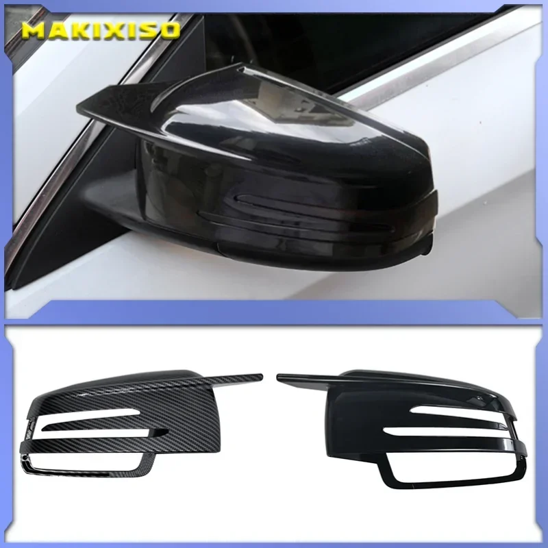 

2pcs Car Styling Black Car Side for Mercedes Benz W176 W246 W204 W212 W221 C117 X204 X156 Mirror Cover Caps Carbon Fiber Pattern