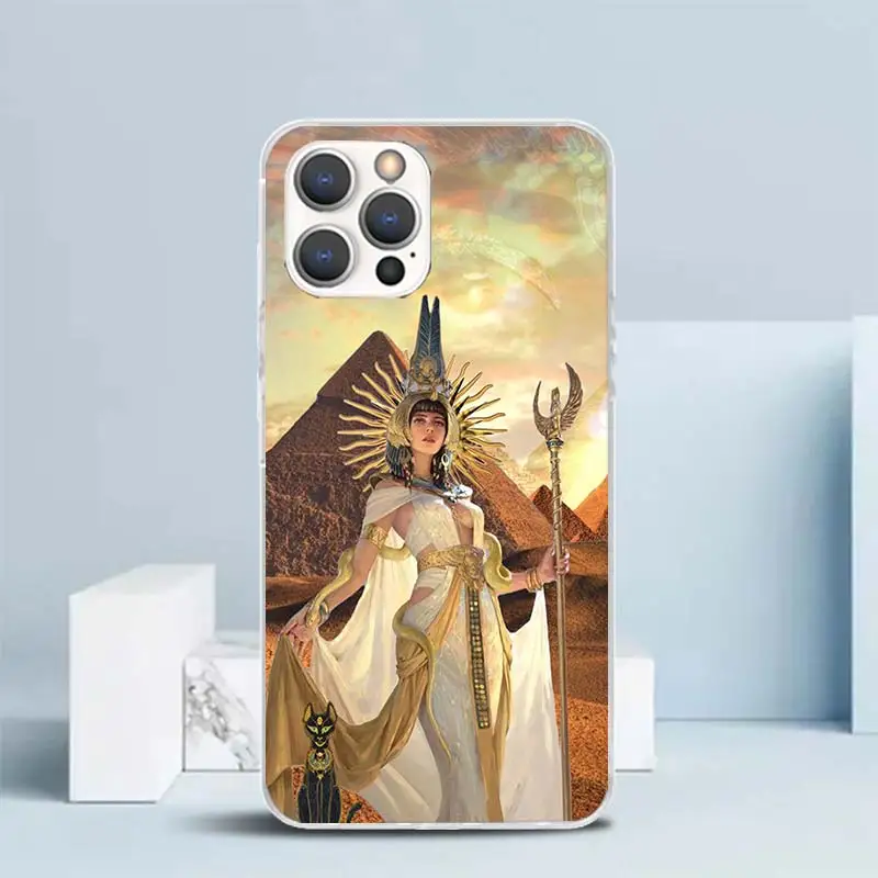 Pharaoh Ancient Egypt Cleopatra Soft Cover for iPhone 16 15 14 Pro