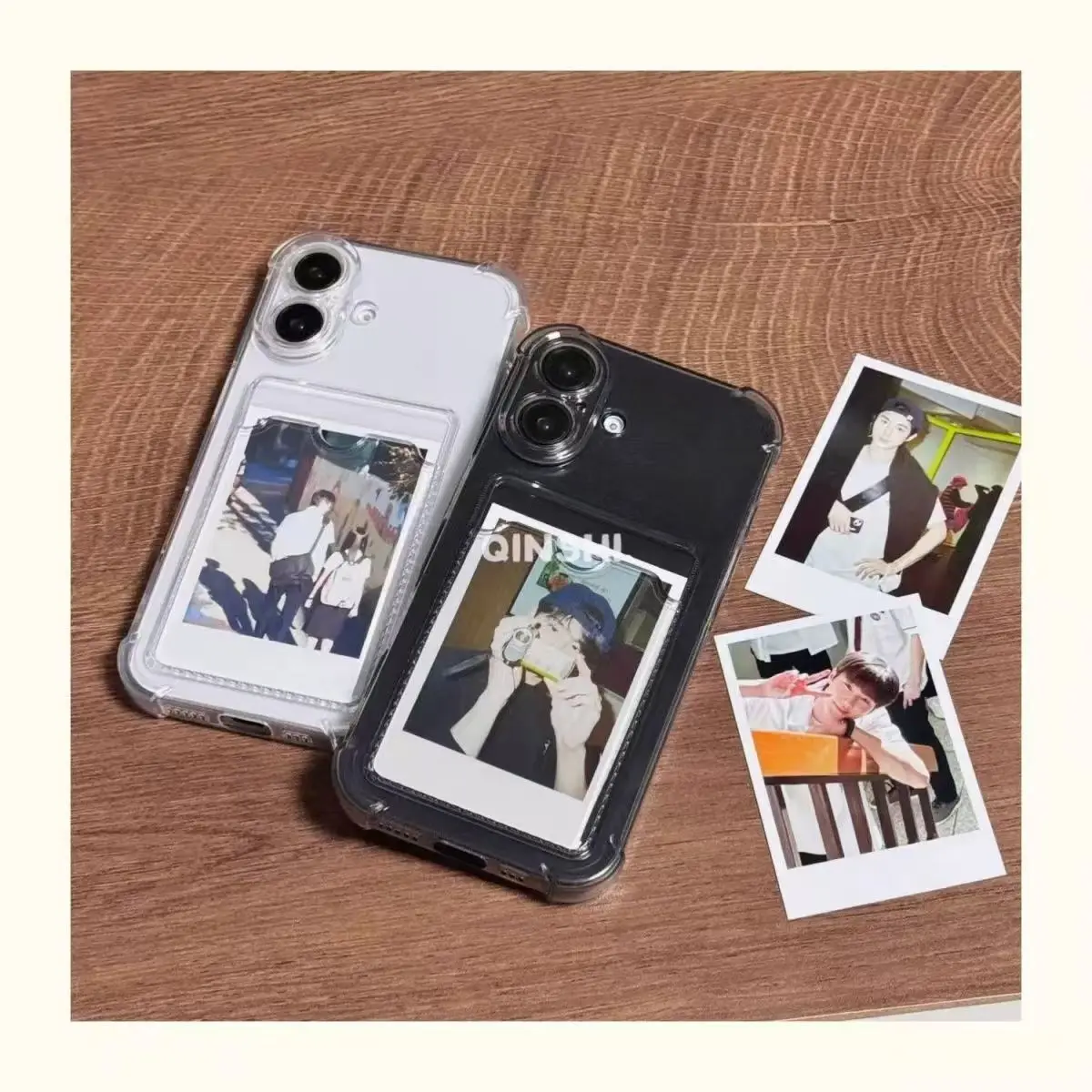 Photo Card Wallet Bag Case For iPhone 17 16 Pro Max 11 12 13 14 Pro 15 Plus 17 Air X XS Max 6 7 8 Plus SE Clear Cover Phone Case view 3