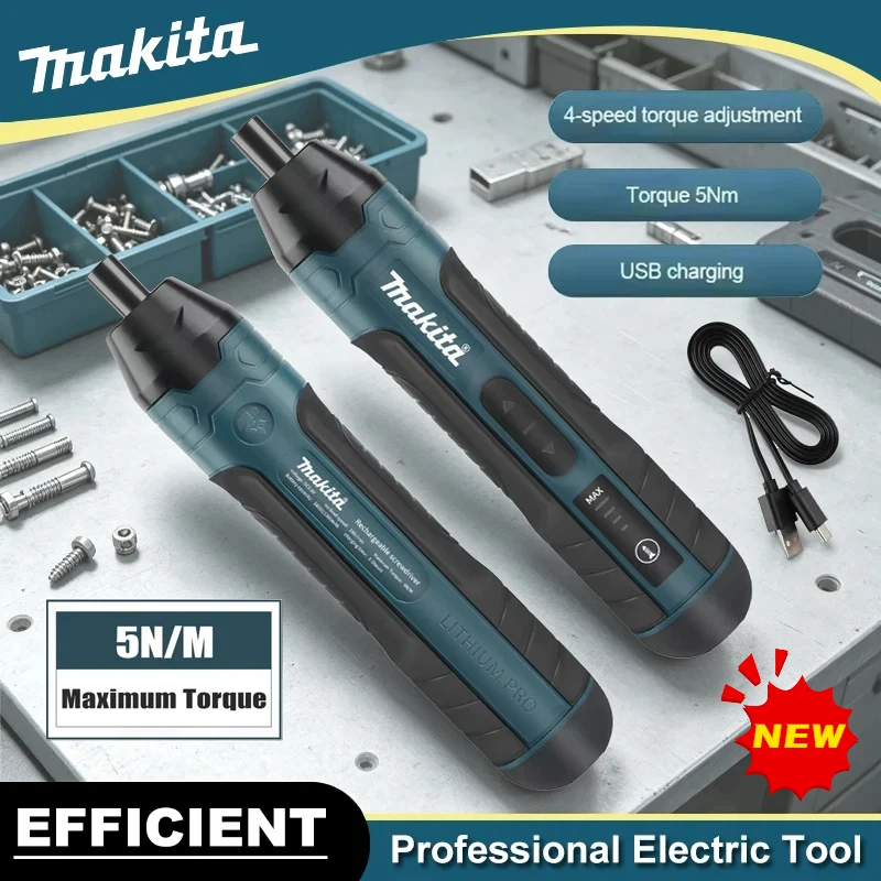 

New Makita Cordless Electric Screwdriver 2pcs/20pcs/105pcs | 3.6V 5N.m Torque | 1/4" Chuck | 1300mAh Li-ion Battery