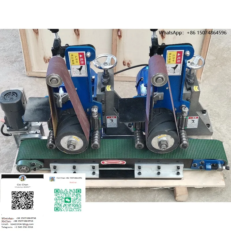 150 mm Wide Sheet Metal Polisher Stainless Metal Parts Deburring Machine Stainless Steel Plate Hairline Metal Polishing Machine