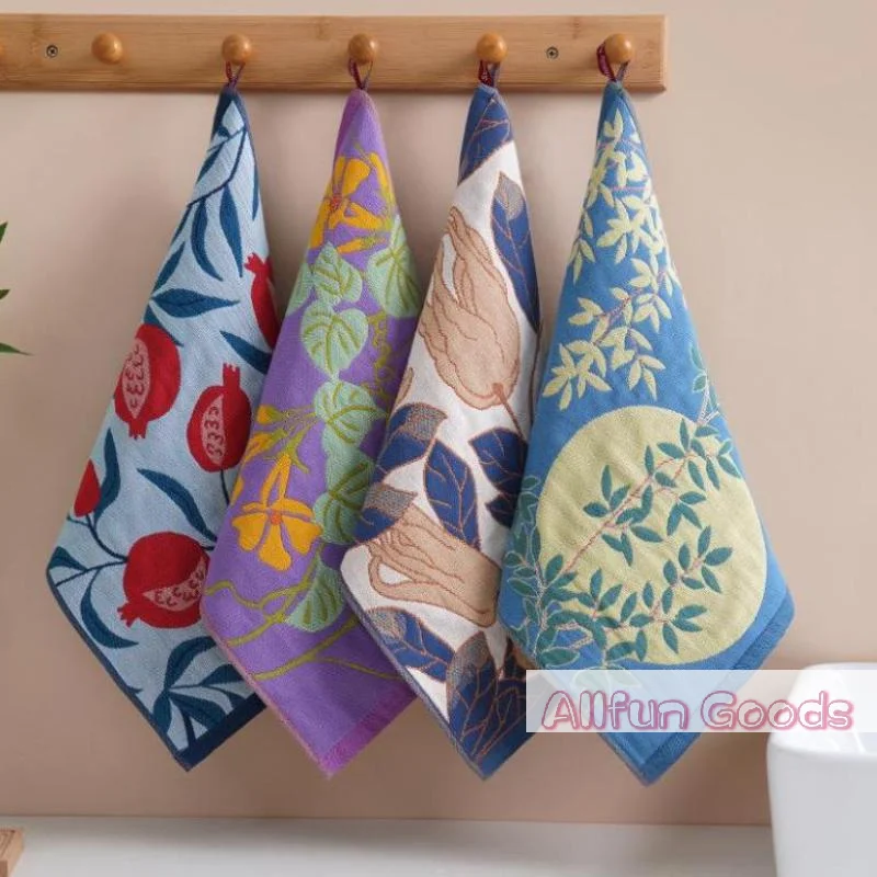 34x40cm Large Hand Towel Kitchen Towel 4Layer Cotton Gauze Pure Cotton Dish Cloth Quick Dry Decorative Tea Towel Home Restaurant