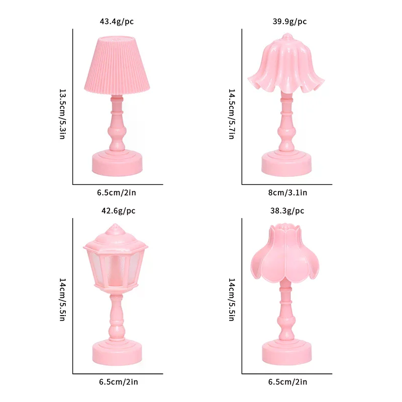 1:12 Lampada da tavolo in miniatura con bocciolo di fiore per casa delle bambole Luce notturna Mobili Modello per la casa Decorazione Accessori per casa delle bambole giocattolo