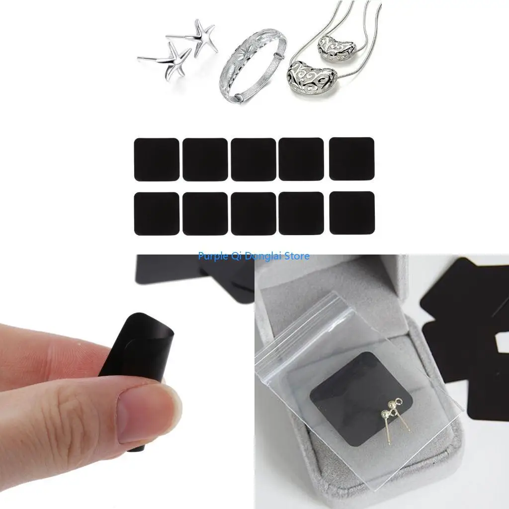 L21E Jewelry Accessories 10x Practical Jewelry Anti-tarnish Paper Tab Strips Economical Way for Silverware Charms for Protect