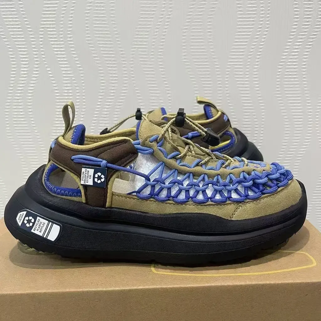 

2026 New Summer Breathable Sport Height Increasing Outdoor Woven Unisex Rocker Sole Shoes Sneakers