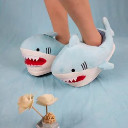 Winter Kawaii Slippers Funny Home Shoes For Men Shark Slippers Warm Slip On Indoor Shoes Man Fuzzy Loafer Unisex Animal Slippers