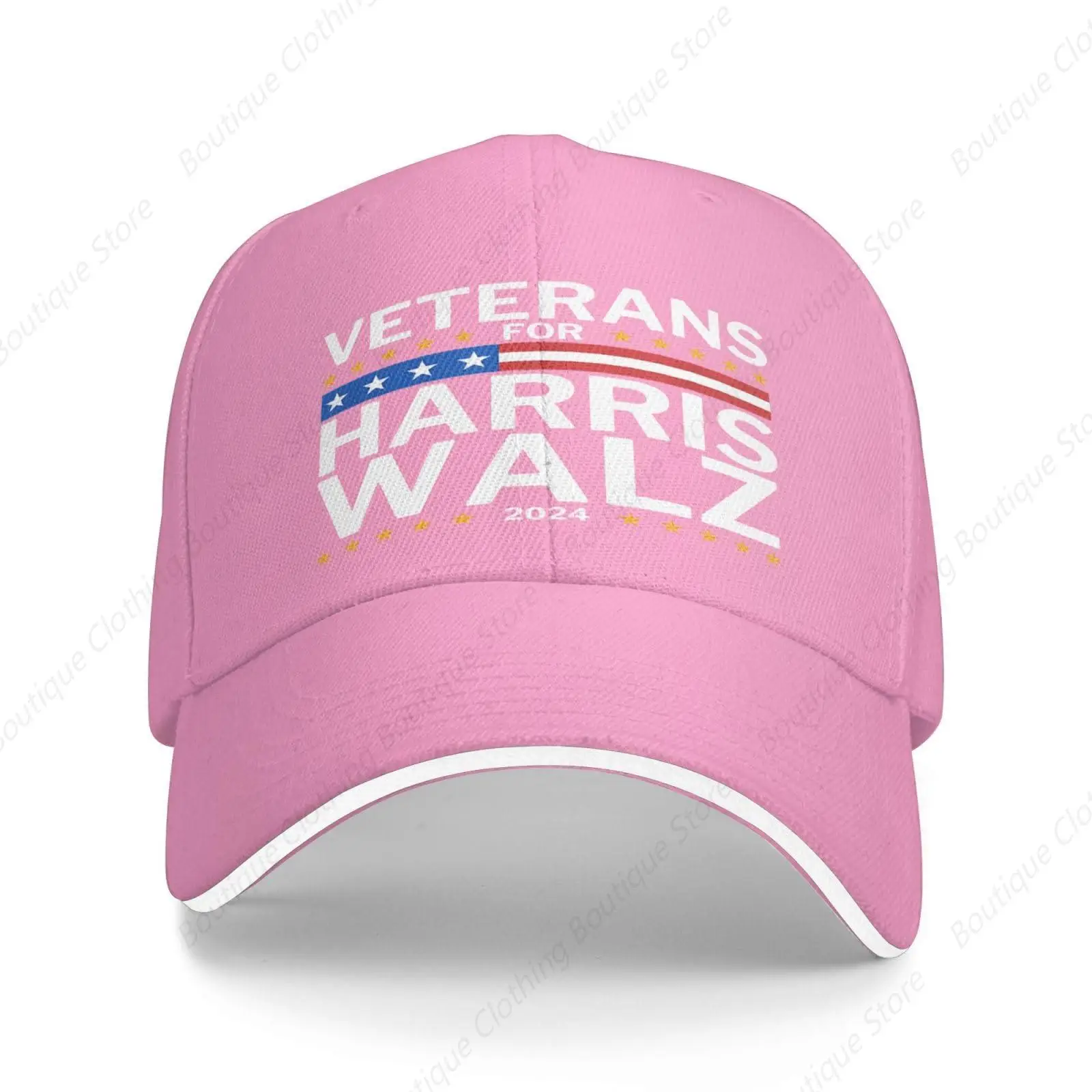 Veterans for Harris Waltz 2024 Hat Veterans for Kamala Harris Tim Walz 2024 Supporter Baseball Cap Trucker Hat Gray