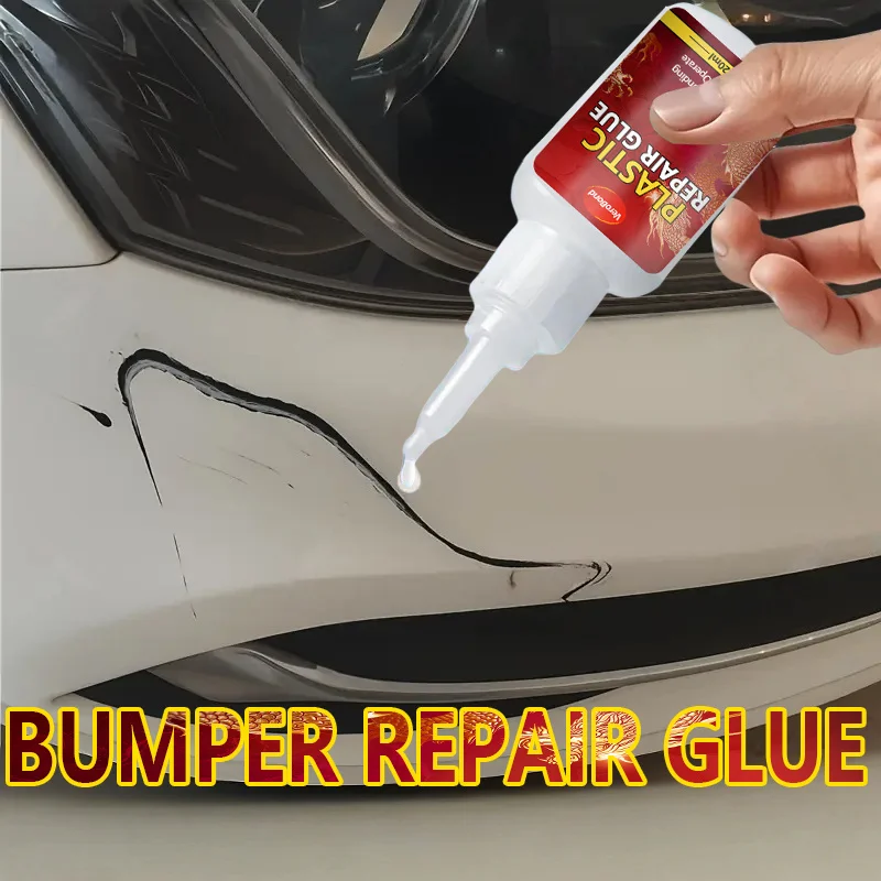 Heavy-Duty Car Bumper Plastic Repair Glue – Strong Structural Adhesive, Repairs Cracks, Chips, and Impact Damage Without Welding, Fast Curing, Suitable for Bumpers, Mirror Bases, Car Doors, Windows, Roofs, Car Shells, Plastic Trim Parts, and Sealing Strips, DIY Repair Special-Purpose, Waterproof, Resistant to High and Low Temperatures, Recommended by Car Detailing Technicians