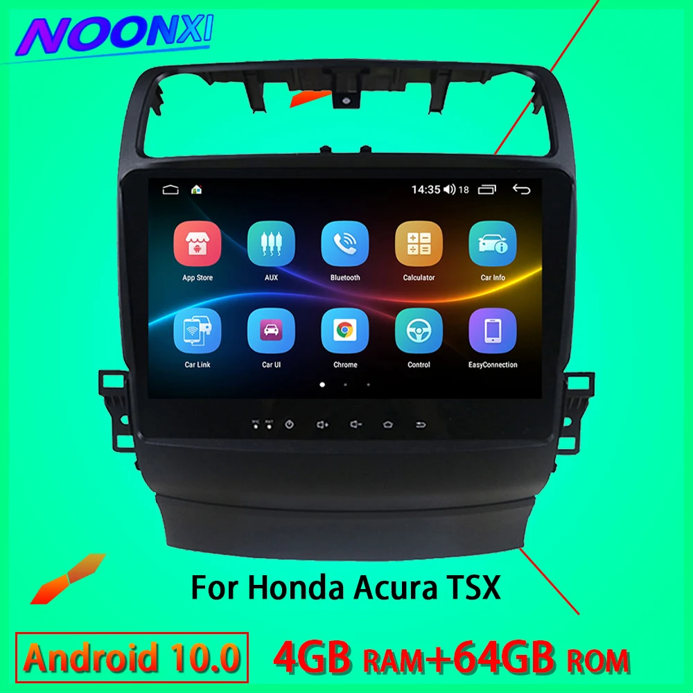 For Honda Acura TSX Multifunction Car Bluetooth Radio Wireless Carplay 4G+64GB 2 Din Android 10 Video Players GPS Navigation DVD