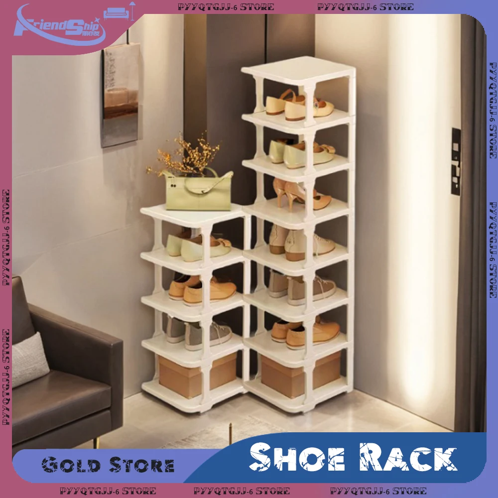 Shoes Organizer Shoe Racks Wall Corner Stackable Space-saving Narrow Shoes Storage Rack Storage Cabinet Shoe Shelves Furniture