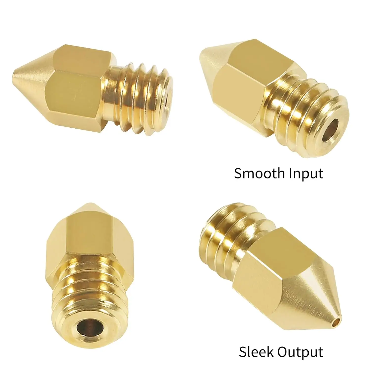 10Pcs 0.2mm 3D Printer Nozzles MK8 Extruder Nozzles for Creality Ender 3/3 Pro/3 V2, Ender 5/5 Pro, CR-10/10S