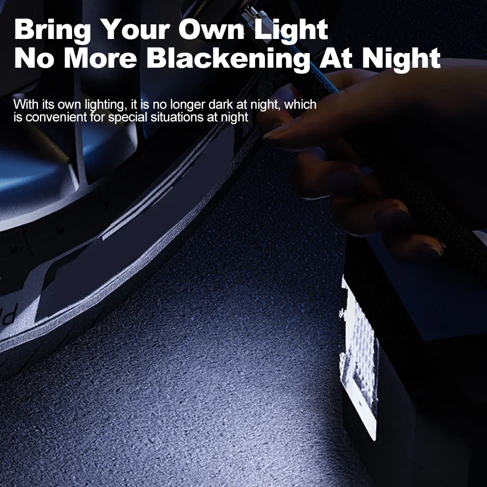 12 فولت سيارة مضخة هواء كهربائية منفاخ لإطارات السيارة ضاغط هواء محمول قابلة للشحن بالطاقة مضخة الإطارات مع 3 فوهات مع مصباح ليد