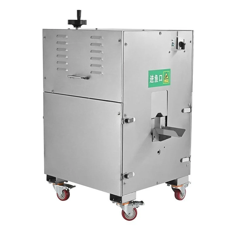 Large commercial herring multi-functional integrated machine with open belly, open back and scale removal, fully automatic