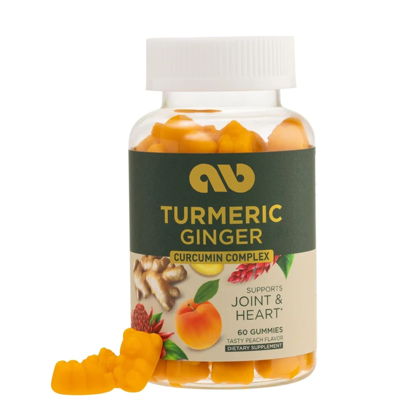 

Curcumin and ginger gummies contain black pepper extract, joint support -60 gummies