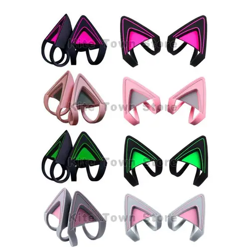 1 par de orejas de gato Kitty, 3 colores para RAZER Kraken V2 especial/Kaken 2019/Kaken TE/7,1 V2, auriculares, cliente DIY