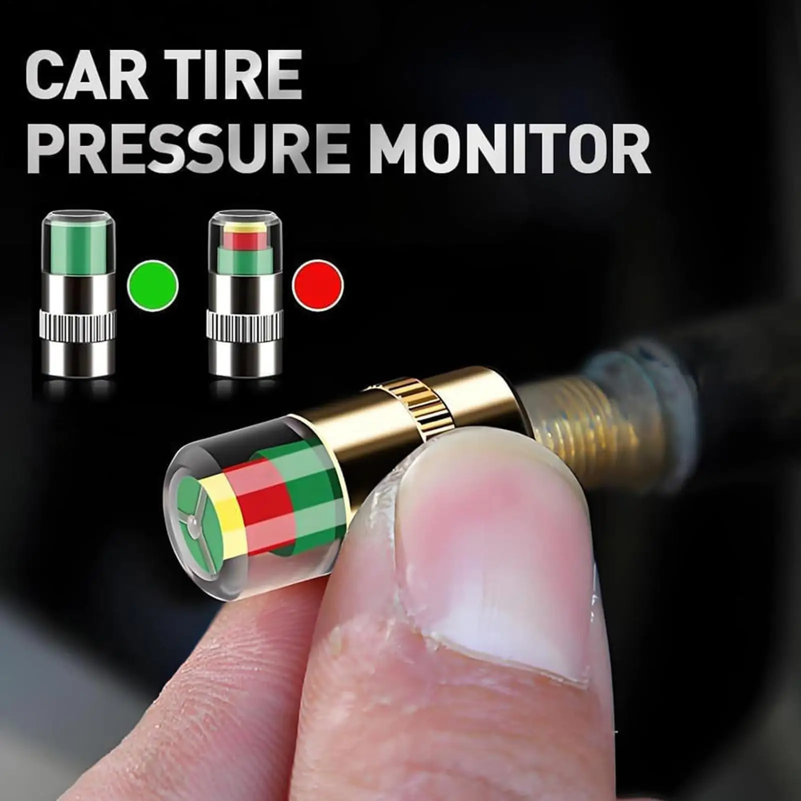 

Tire Pressure Monitoring Valve Car Tire Pressure Monitoring Stem Caps Car Tire Pressure Monitor for Truck Suv Wheel