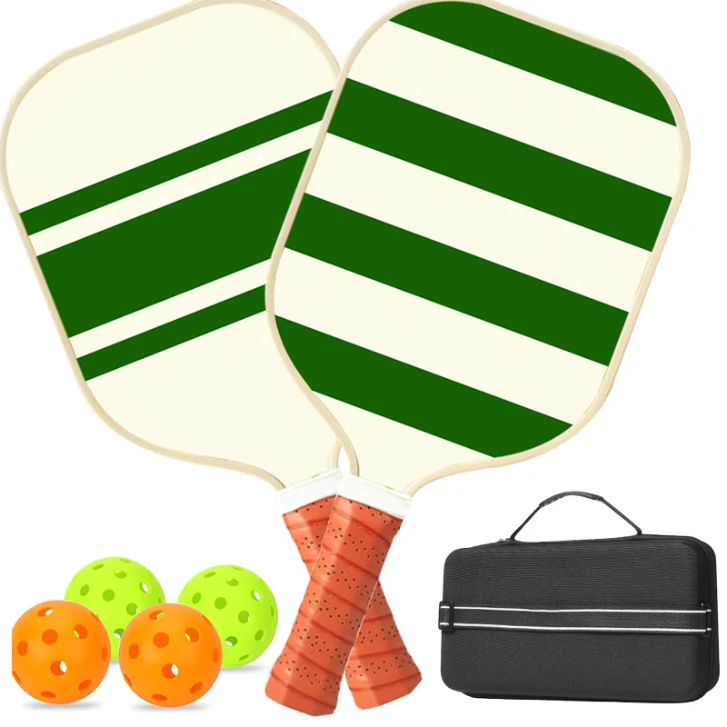 Fiberglass Pique Racquet with Geometric Checkered Stripe Print
