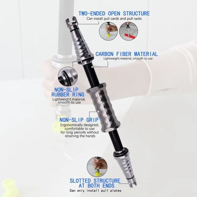 Carbon Fiber Double-Ended Dent Puller Pdr Slider Hammer For Paintless Car Dent Repair Tool 3