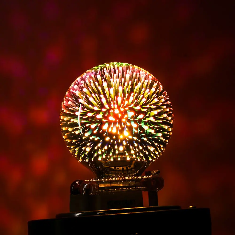 3 واط الكرة الخفيفة E27 حامل المسمار موصل الزجاج اديسون 3D لمبة مصباح الطرف