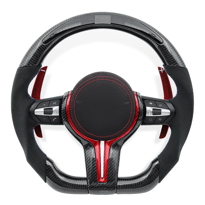 

Руль M Sport из углеродного волокна и алькантары со светодиодной подсветкой для BMW 3 5 серии F20 F22 F30 F32 F36 F80 F82 F10 F11 F06 F07 F15 E60 E90 E92