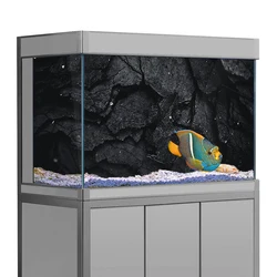 Aquarium Background Sticker, Rock Stone Marble Wall HD Printing Wallpaper Fish Tank Backdrop Decorations PVC
