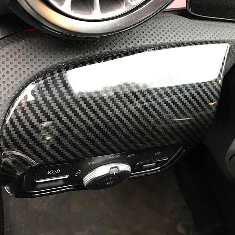 Interruptor do farol do carro Quadro Guarnição, Acessórios para Mercedes Benz A, CLA Classe W177, A180, LHD, Cabeça Luz Botões Adesivos, 2019 +