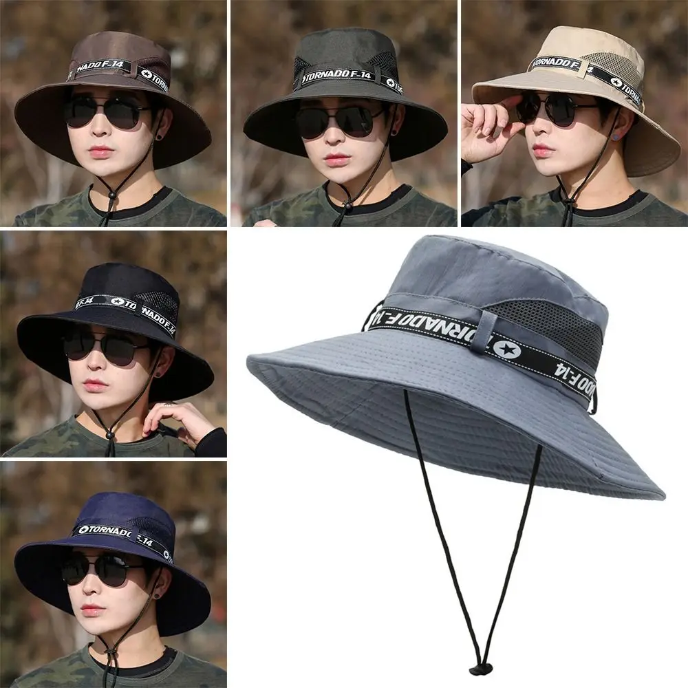 

1Pcs Outdoor Wide Brim Bucket Hat Summer Gorro UV Protection Cap Fishing Camping Hiking Sombrero Sun Hat for Men Women