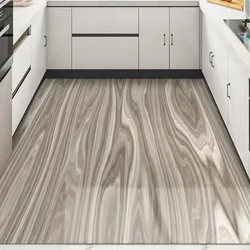 Simplicity Kitchen Carpet Wood Grain Lines Waterproof Oil-proof Wipeable No-wash Doormat Anti Slip Dirt-resistant Balcony Rug 러그