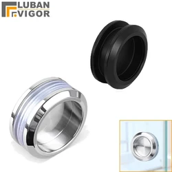 304 stainless steel Bathroom glass sliding door round handle solid and hollow glass door Embedded handles for 8-12glass