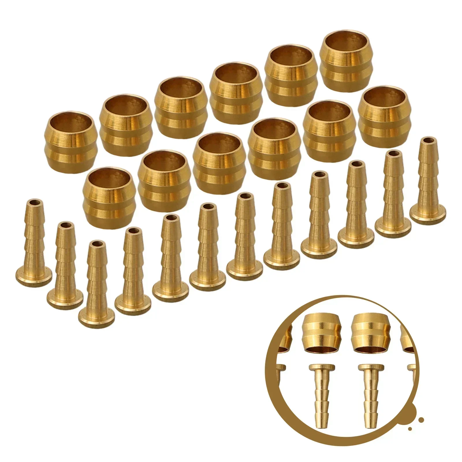 12PCS Brake Olive And Barb Kit Bike Brake Olive And Brass Connecting Insert Kit For Shimano BH59/BH90 Hydraulic Disc Brake Hose