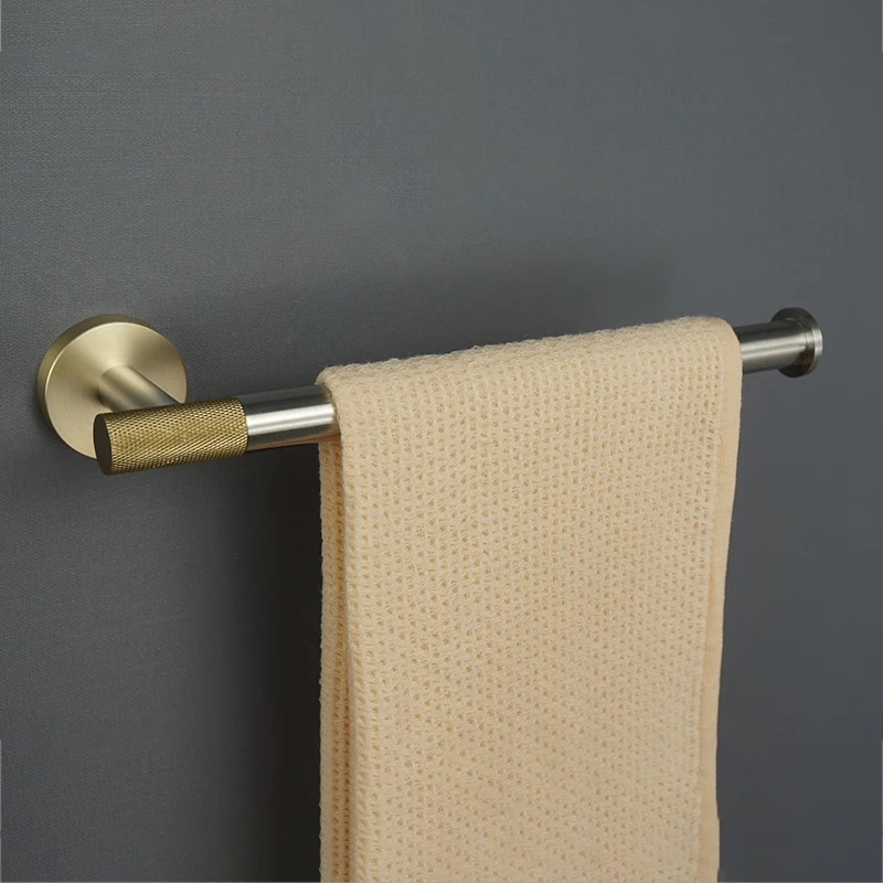 Stainless Steel Brushed and Gold Towel Bar Hook Toilet Paper Holder Toilet Brush Holder Towel Rails Racks Bathroom Accessories