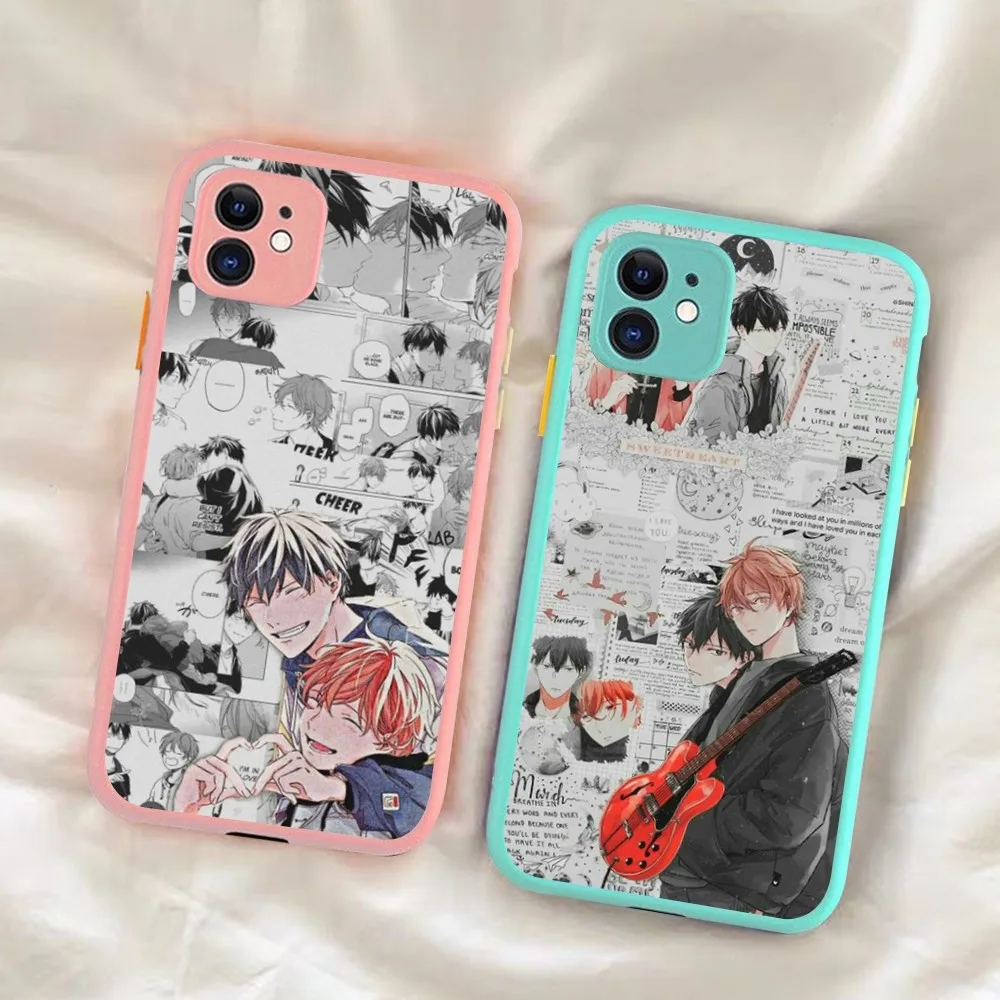 Data custodia per telefono Anime Yaoi per iPhone 14 11 12 13 Mini Pro Max 8 7 Plus X XR XS MAX Cover opaca traslucida