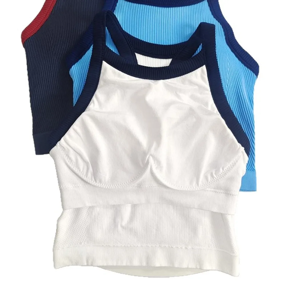 

High Neckline Sports Tank Top Breathable Comfortable Sports Underwear with Chest Cushion Soft Fitness Tank Top Yoga