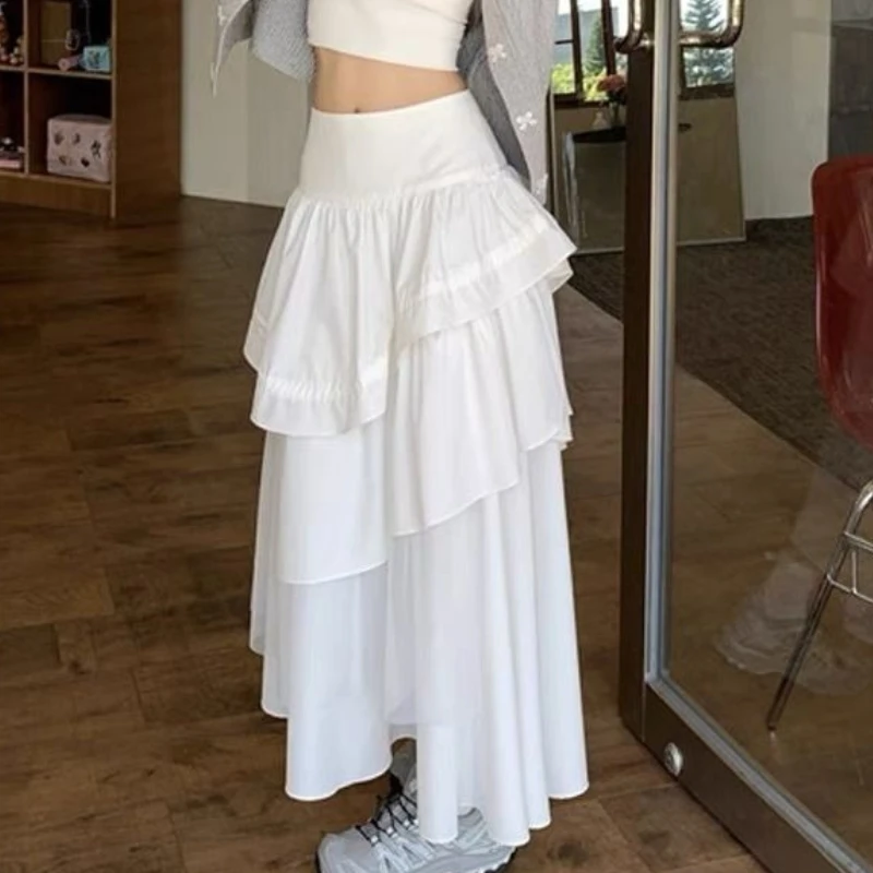 

High Street Spicy Girl Style Half Skirt Looks Slim, High Waist Drooping, Mid Length Skirt for Women