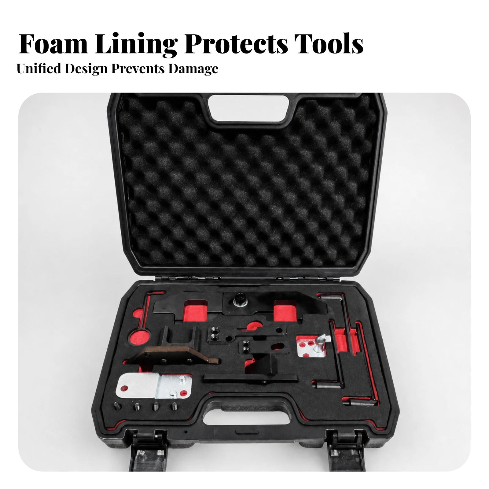10 Pieces Engine Timing and Locking Tool Kit Comprehensive Automotive Timing Tool Kit with Carrying Case Portable Organized