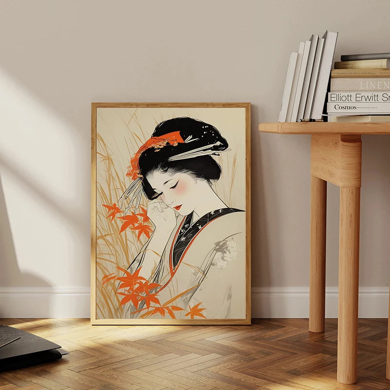 الكلاسيكية Ukiyoe الرجعية اليابانية الساموراي الثقافة اليابانية التقليدية المشارك قماش لوحات صور فنية للجدران لغرفة ديكور المنزل #3