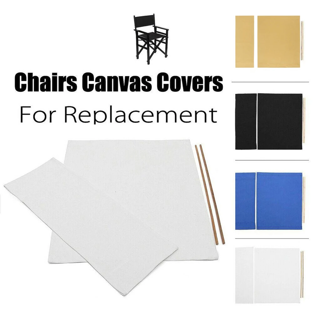 Washable Canvas Cover Chair Seat Covers Kit Director Chair Seat Replacement Cover For Directors For Outdoor Garden Yard Camping