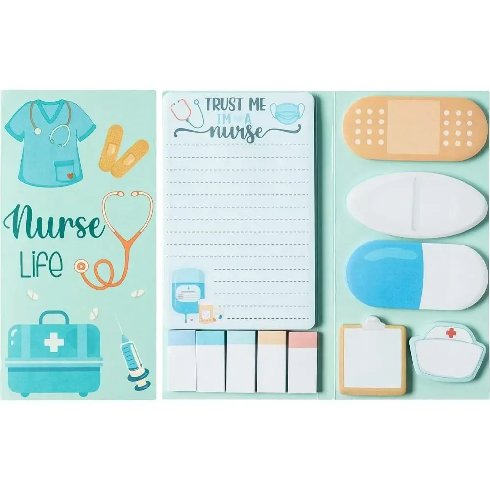 Novelty Medical Nurse Sticky Notes Diary 3D Memo Pad Cartoon Doctor Post Notepad Plan Sticky Notes Self-Adhesive Note Reminder